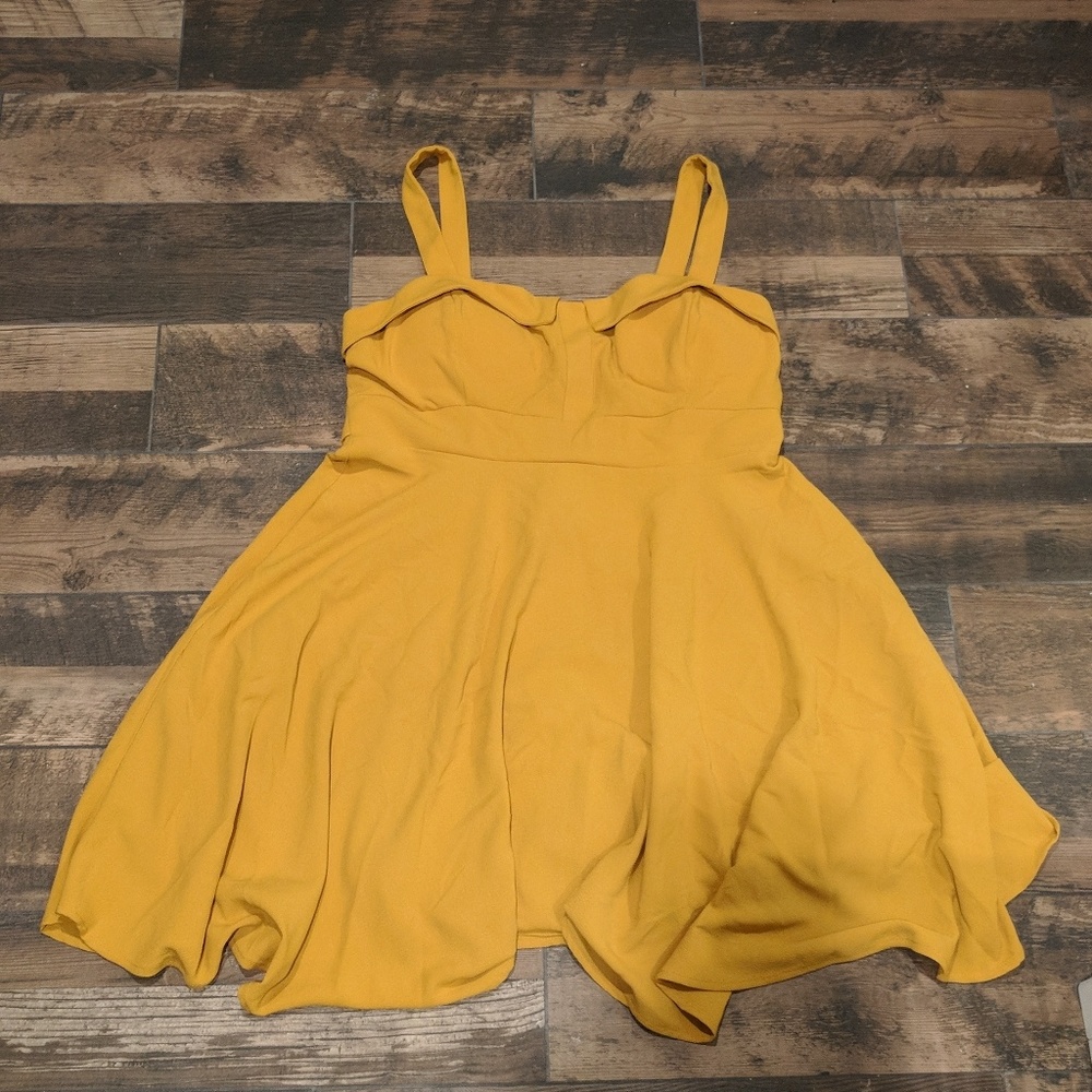 Modcloth Ixia dress in mustard